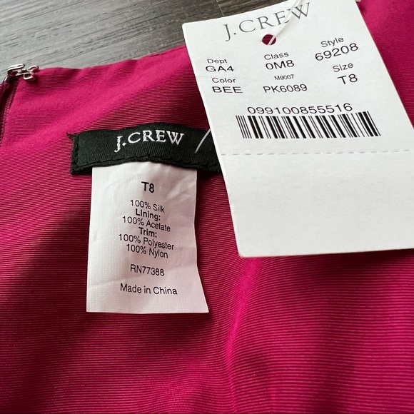 J. Crew NWT Raspberry Pink Tall Dress with Light Crinoline Perfect for Wedding - Picture 7 of 15